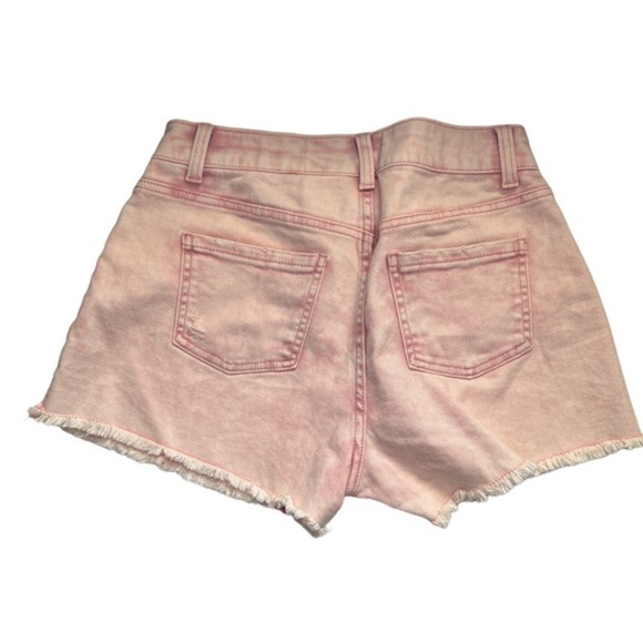 Time and Tru Pink Distressed Cutoffs Size 2 High Rise - Picture 2 of 6